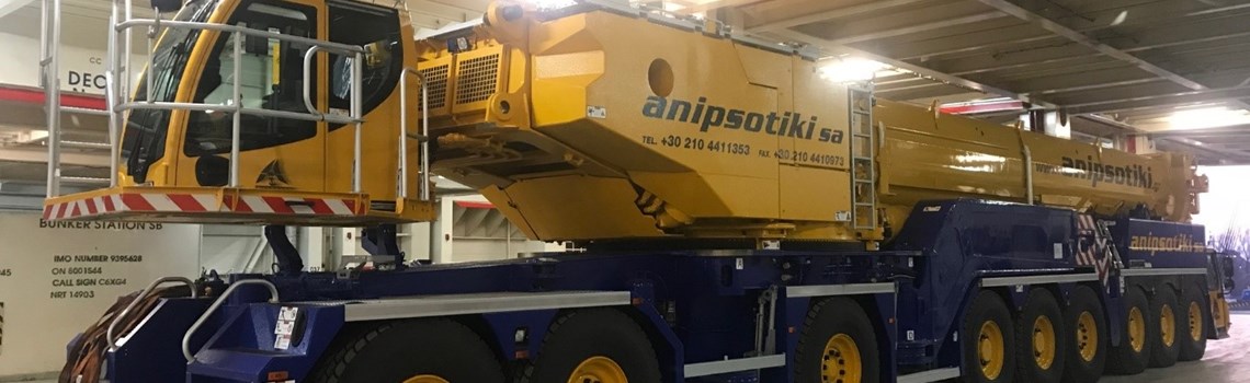 Gigantic mobile crane shipped with UECC from Bremerhaven to Piraeus